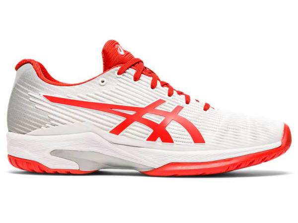 Asics Tennisschoenen Dames, SOLUTION SPEED FF Wit/Rood - Asics Schoenen Hoog | B2714589-JT